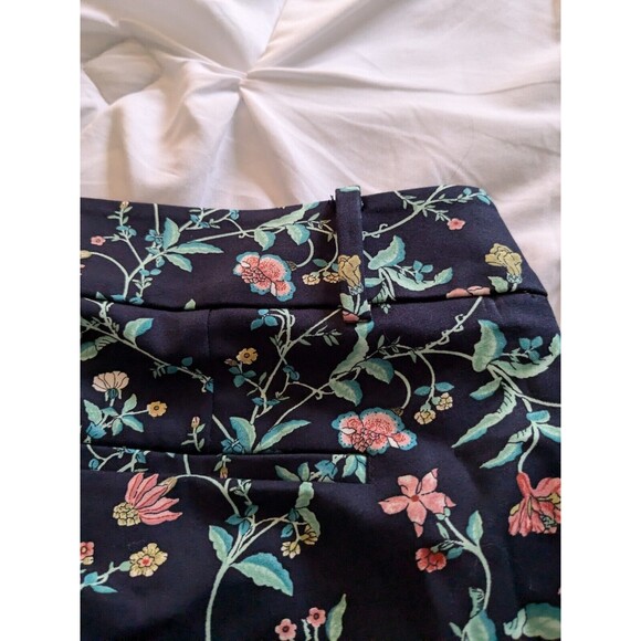 Ann Taylor Loft Pants Women's Sz 10T Floral Marisa Riviera Cropped  Blue Pink - Picture 14 of 16